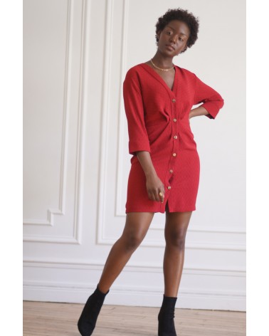 Robe manches trois-quarts