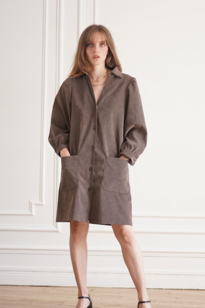 Robe marron style écolier