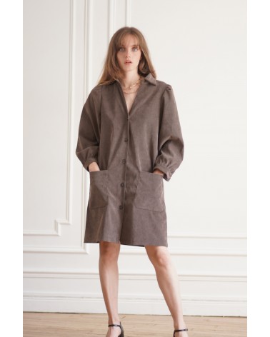 Robe marron style écolier