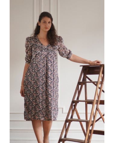 Robe manches trois-quarts