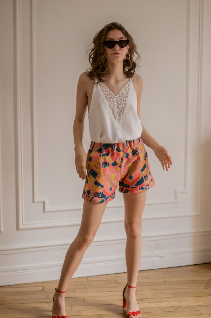Short en jacquard