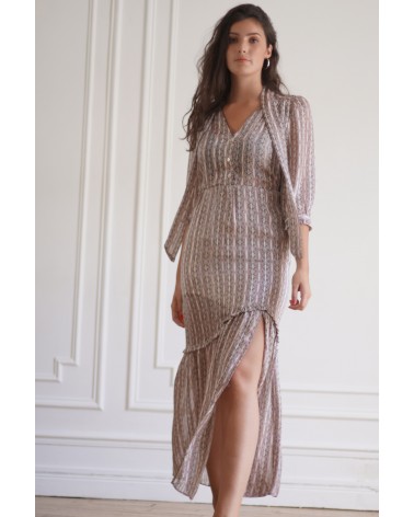 Robe longue à motifs