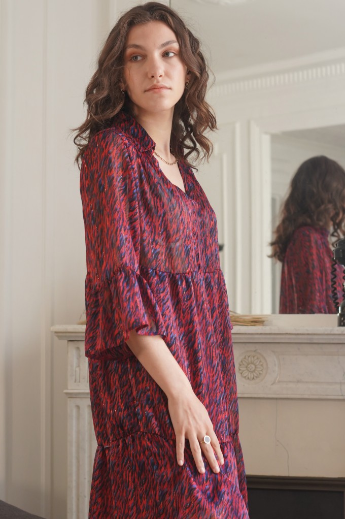 Robe courte à imprimé