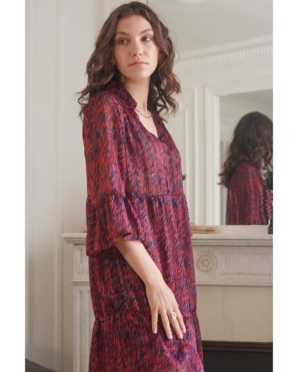 Robe courte à imprimé