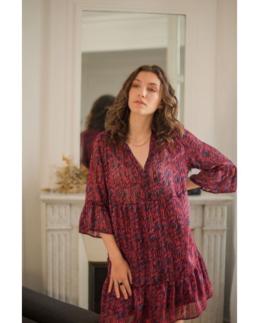 Robe col chemise en V