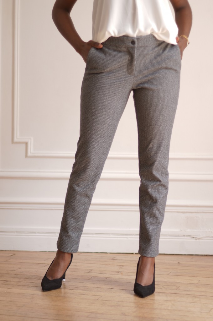 Pantalon gris tweed
