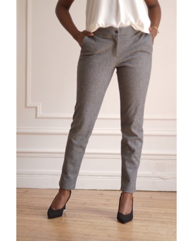 Pantalon gris tweed