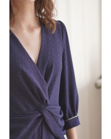 Combipantalon bleu et décolleté