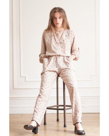Combinaison pantalon à motifs fleuris