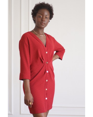 Robe droite bordeaux